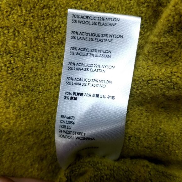 Free People Schoolboy  Cardigan Yellow V-Neck Sz XS Button Up Sweater Oversized - Picture 10 of 11